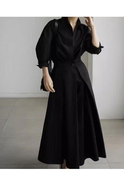 Mina elbise  - Siyah